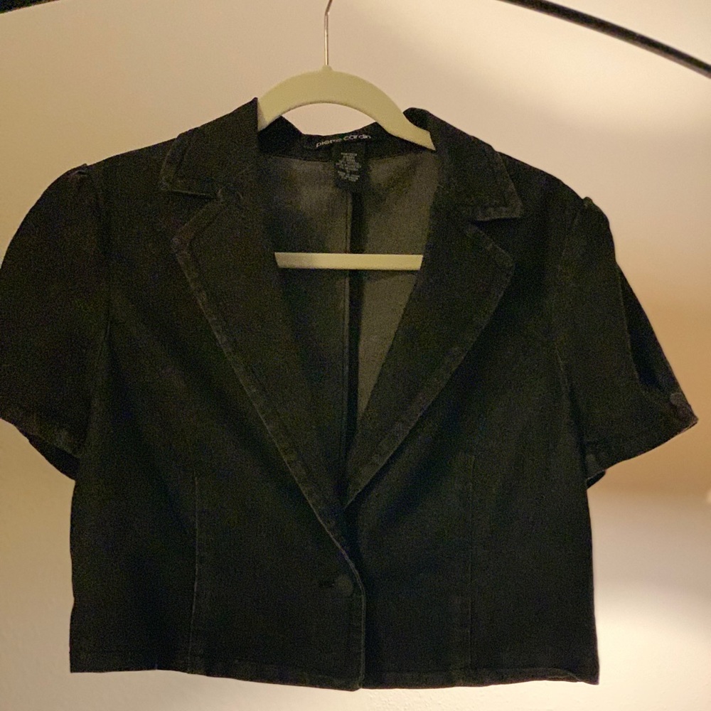 Pierre Cardin black denim top